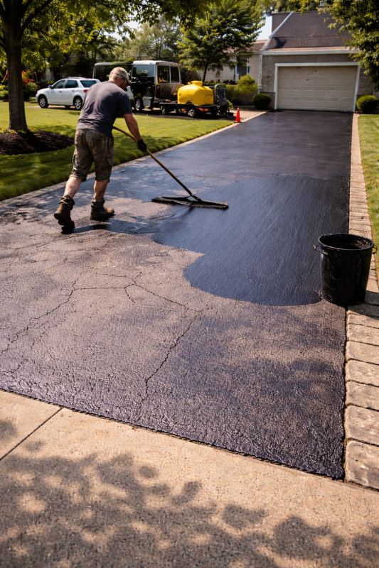 Hot Tar Driveway Sealing in Miami Dade County, FL
